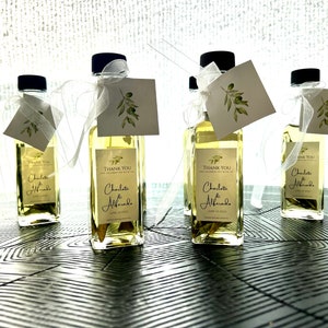 100ml Olive Oil wedding favors, Extra Virgin Olive Oil favors, Unique Olive Oil favors with Tags image 2