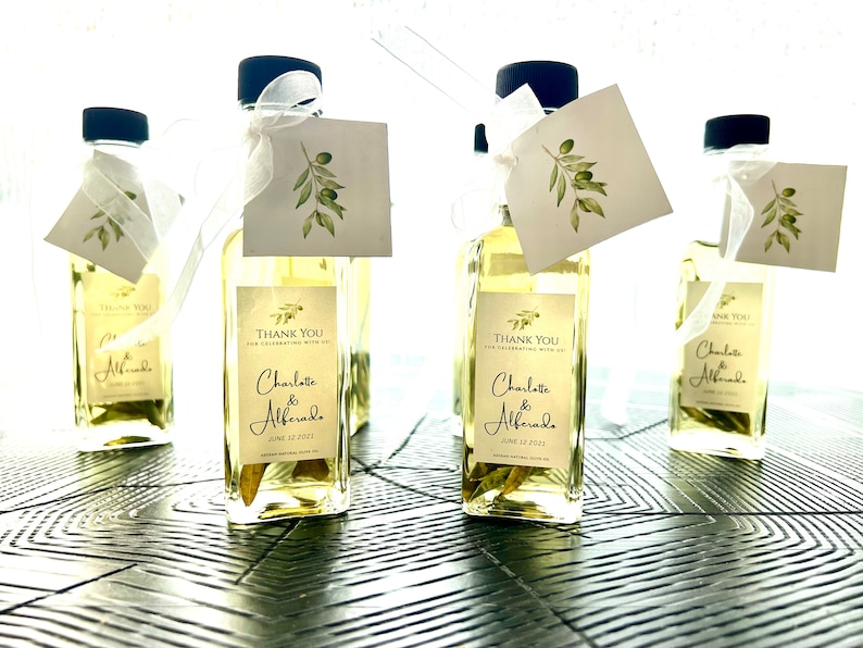 100ml Olive Oil Wedding Favors Extra Virgin Olive Oil Favors Etsy