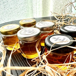 Organic Honey Jar Wedding Favors: Personalized Tags, Raw Honey (40ml)