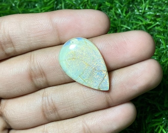 Fantastic ~ Monarch Opal Cabochon Pear Shape Loose Gemstone Size - 18x28x5.50 MM. At Lowest Price Doublet Monarch Opal For Making Jewelry.