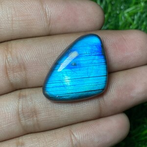 Add a Touch of Elegance to Your Creations With This Blue Fire Labradorite Cabochon - Create Stunning Jewelry Size - 21x29.50x7MM Fancy Shape