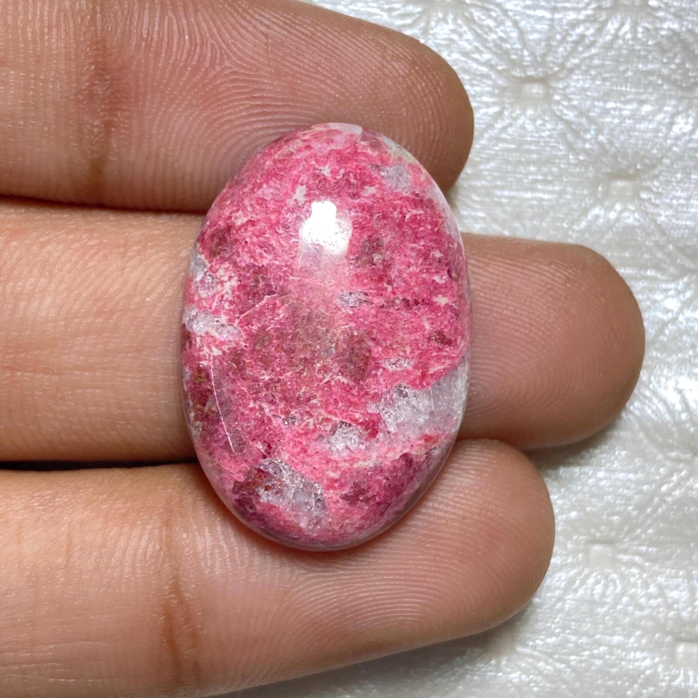 Thulite Loose Gemstone Natural Pink Thulite Cabochon Size Thulite Loose Gemstone Natural Pink Thulite Cabochon Size