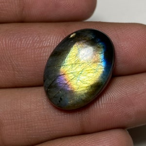 Vibrant Multi Purple Fire Labradorite Cabochon - Perfect for Jewelry Making Unique Loose Gemstone Oval Labradorite Gemstone Size -17x24x8 MM
