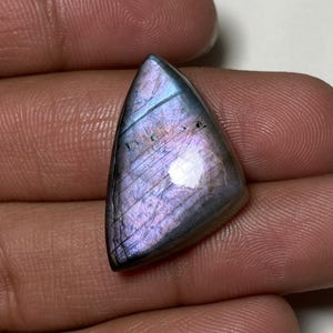 Ethereal Purple Fire Labradorite Cabochon - Ideal for Jewelry Making, 18x28.50x7.50 MM Dazzling Smooth Polish Fancy Shape For Making Jewelry