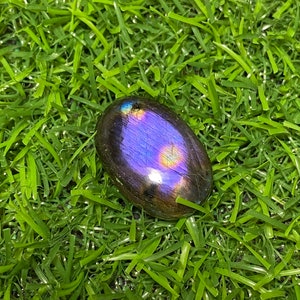 Best Quality Purple Flashy Labradorite Cabochon Size - 17x24.50x7 MM Gemstone Oval Shape Best For Making All Jewelry Both Side Polished