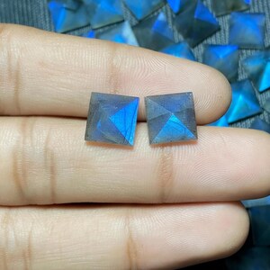 Natural Blue Flash Labradorite Pyramid Gemstone | Jewelry Making, Wire Wrapping, Healing Crystals