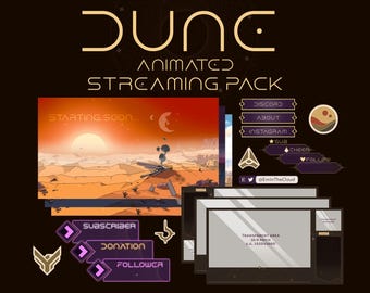 DUNE Stream Pack - Animated scenes, overlays, stinger transitions and more