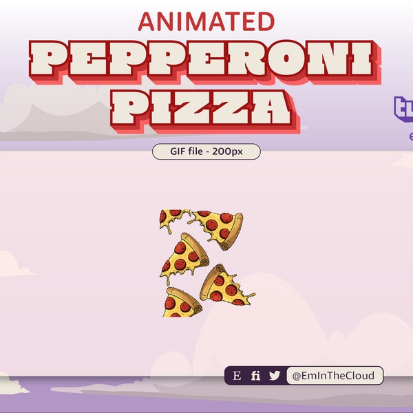 Animated Pizza Emote for Twitch - Raining Pizza