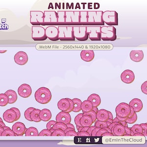 ANIMATED Raining Donuts Raid Alert for Twitch