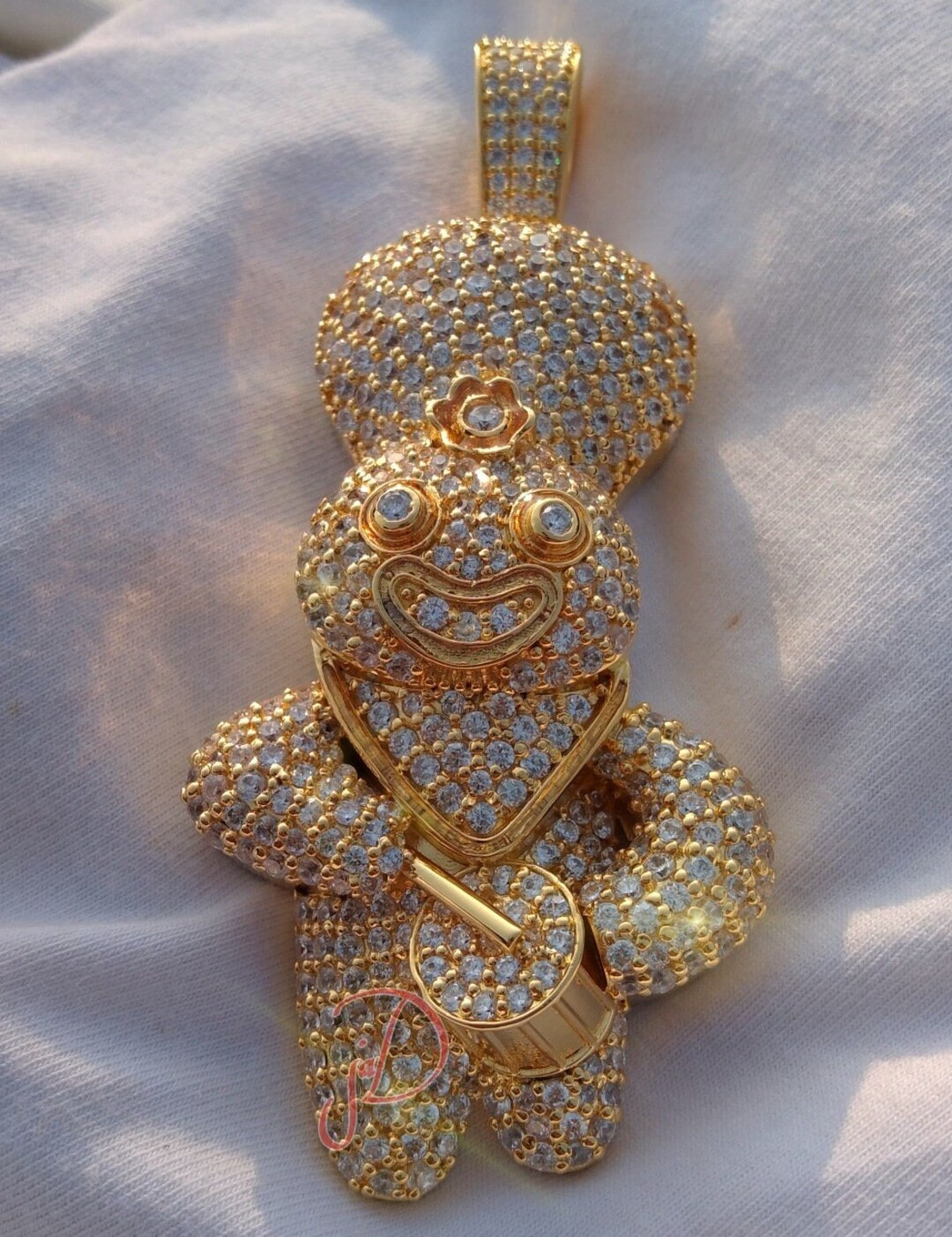 Custom Character Doughboy 9ct White Moissanite Icedout Jewelry,womens ...