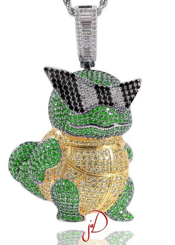ヒロくん様<専用>です★Spirit LOOSE グッズ ペンダント Custom Character Animal Turtle 925 Silver 21ct Moissanite
