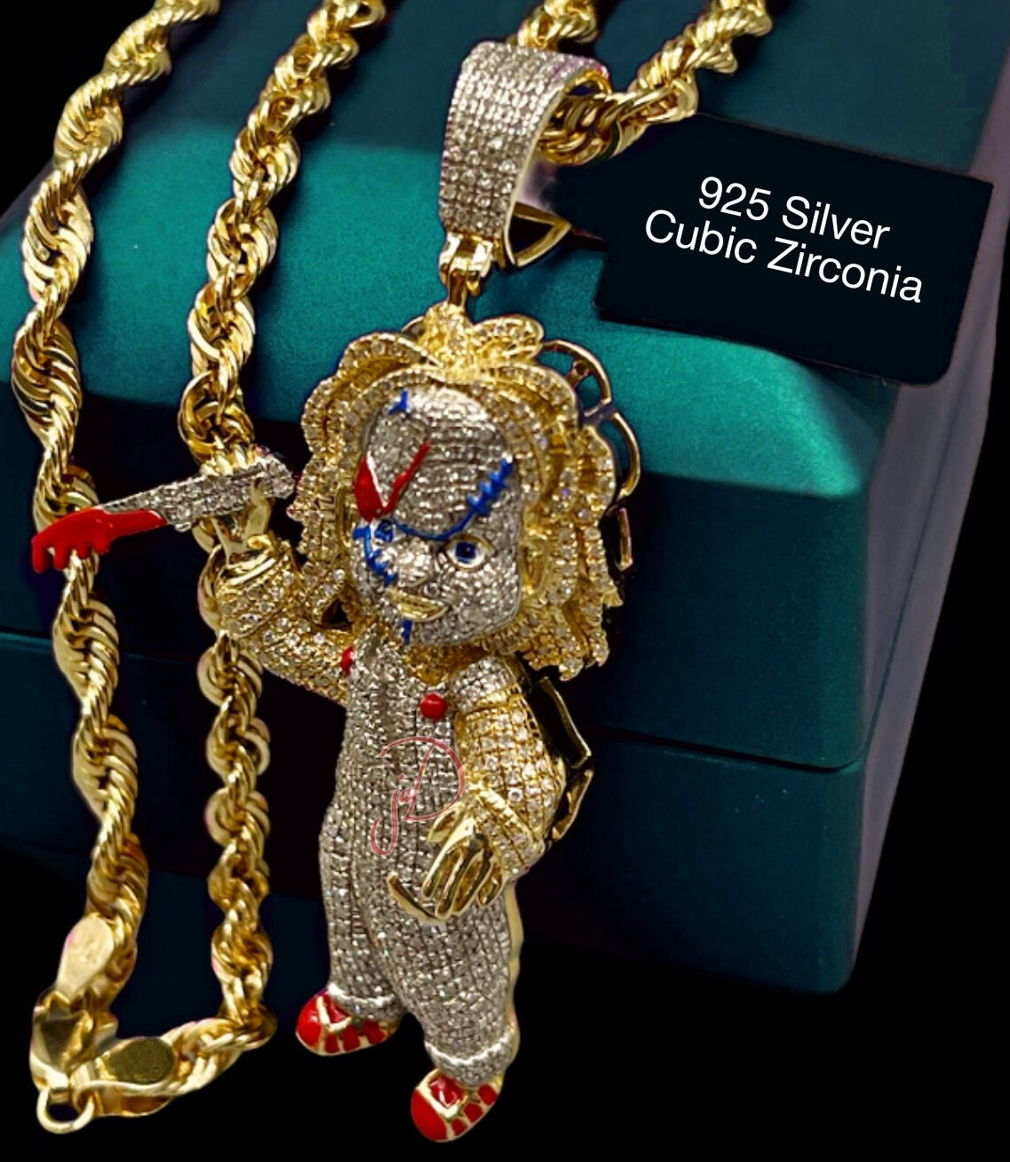 Iced out chucky pendant deals