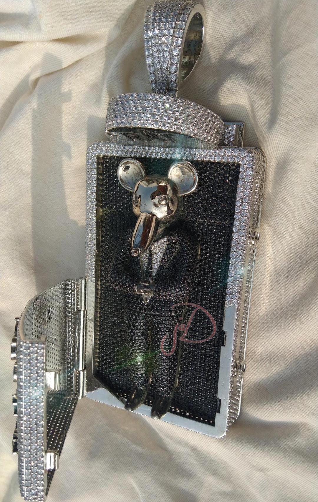 Custom Character Animal Rat Box Personalized Initial Letter 925silver ...