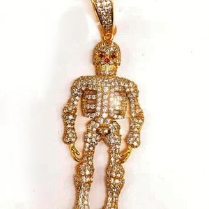 Anpassat dödskallehänge, 925 silver, kubiska zirkonia-smycken