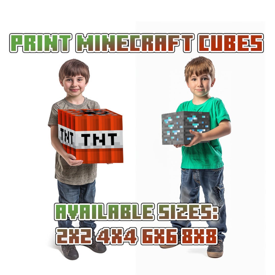 Minecraft Printable Cubes Printable Paper Ore Blocks Chest Bookshelf ...