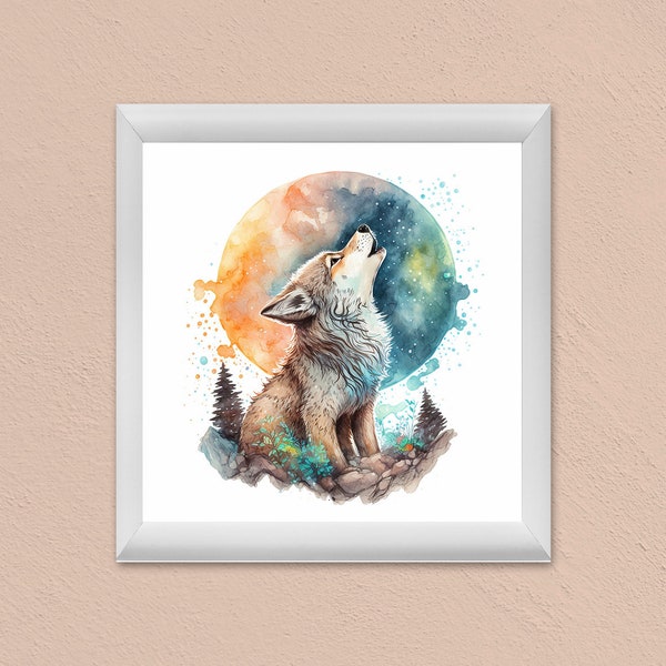 Wolf Watercolor - Etsy