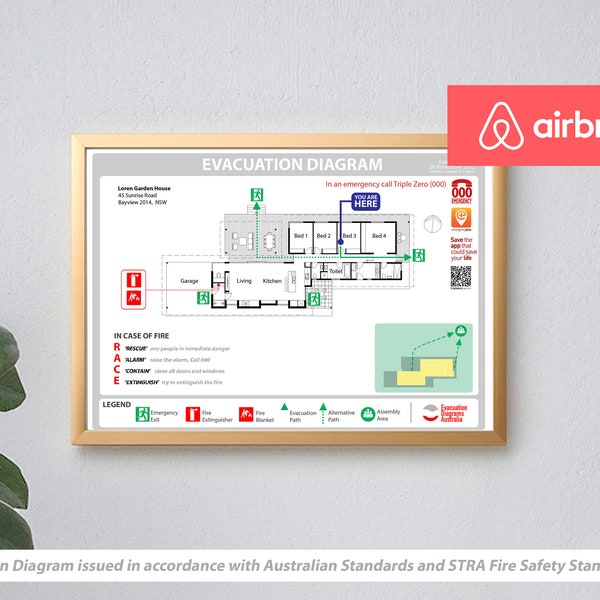 Airbnb Evacuation Plans Etsy