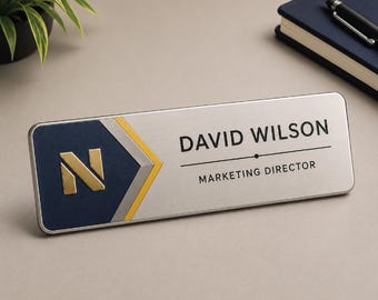Custom Brass Name Tag: Personalized Employee Badges