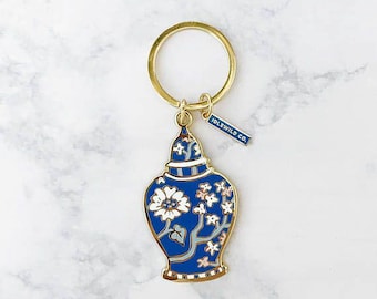 Custom Hard Enamel Keychain: Brass Metal Company Logo