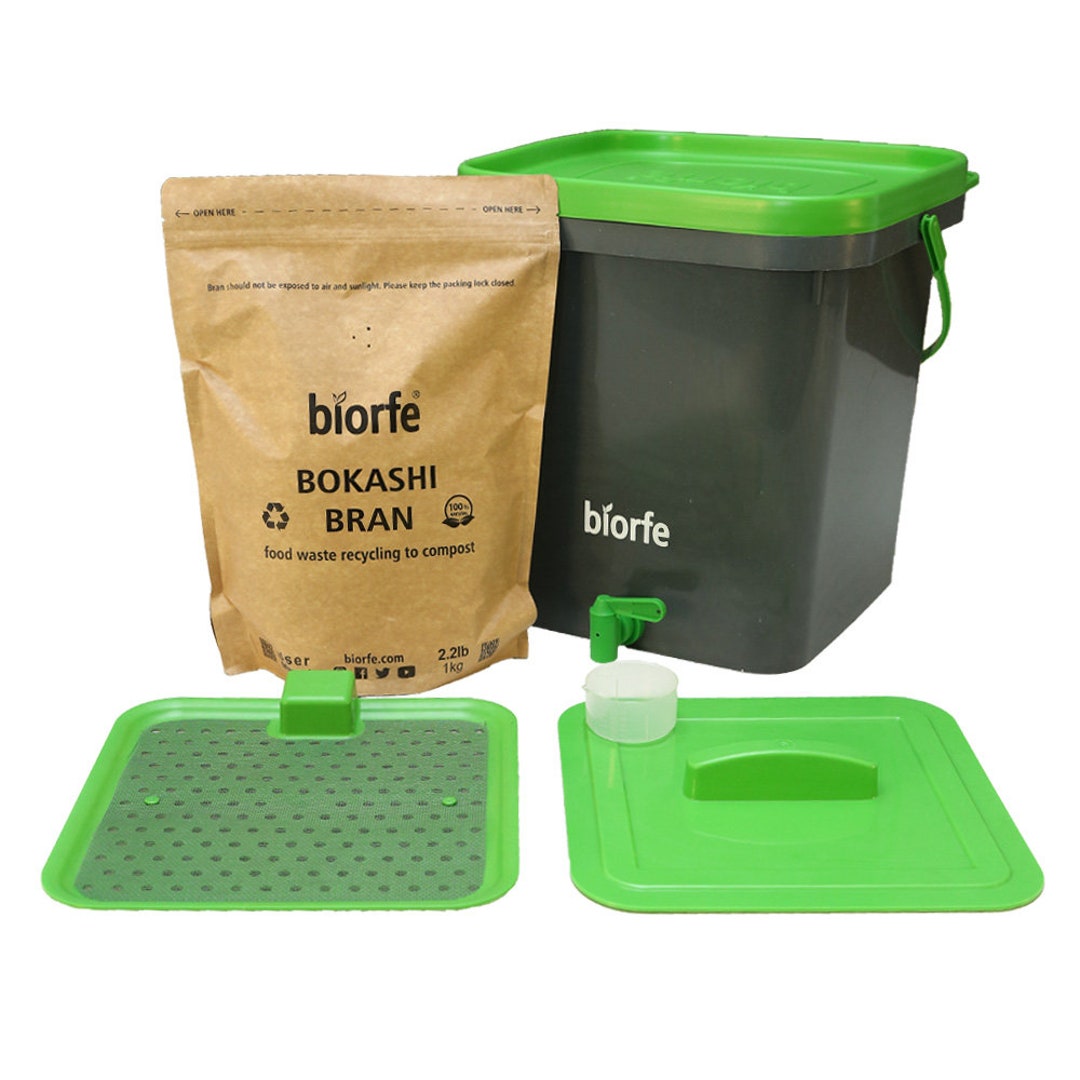 Biorfe Bokashi Compost Starter Kit, 5 Gal All Season Indoor Compost Bin
