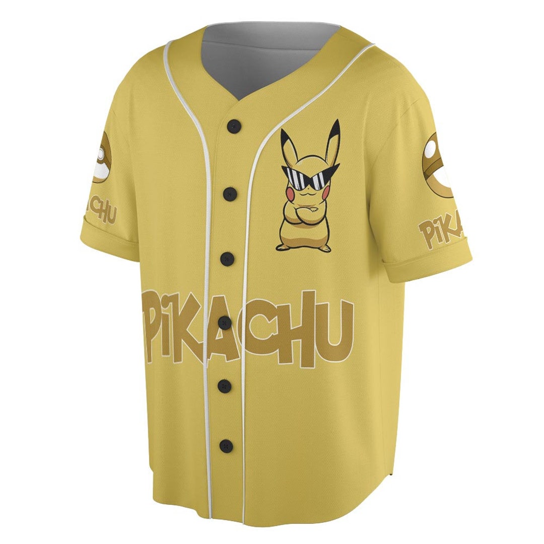 Custom Name Pikachu Squad Pokemon Baseball Jersey Pikachu Etsy