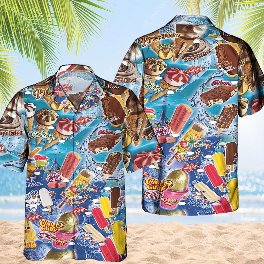 Ice Cream Hawaiian Shirt Ice Cream 3D for Men and Women Ice - Etsy