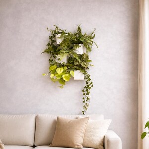 Plant Wall IKEA Skadis | Large Pots 12 cm for Real Plants | Vertical Garden Wall Decor