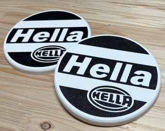 Additional headlight cover cap 137 mm (pair) for VW Golf 2 GTI & Jetta 2 – perfect fit for Hella 301-136223 – single-color, Hella or Sparco
