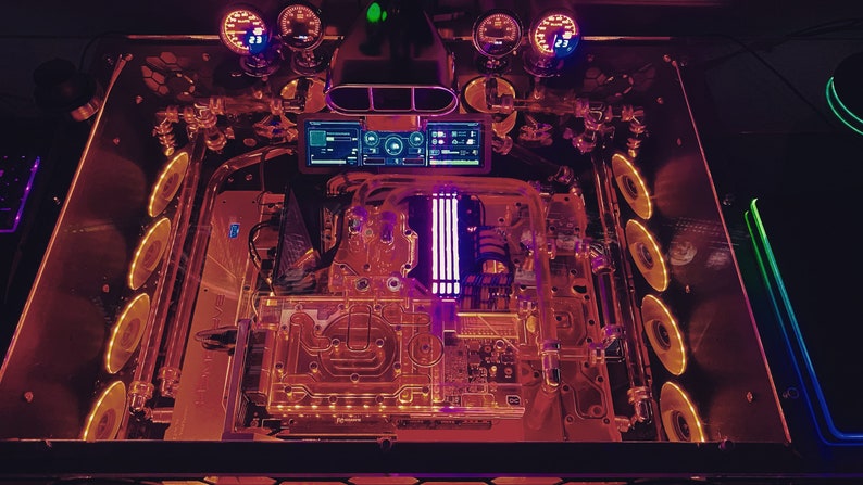 Custom Computer Built Into Desk Etsy Custom Computer Built Into Desk Etsy