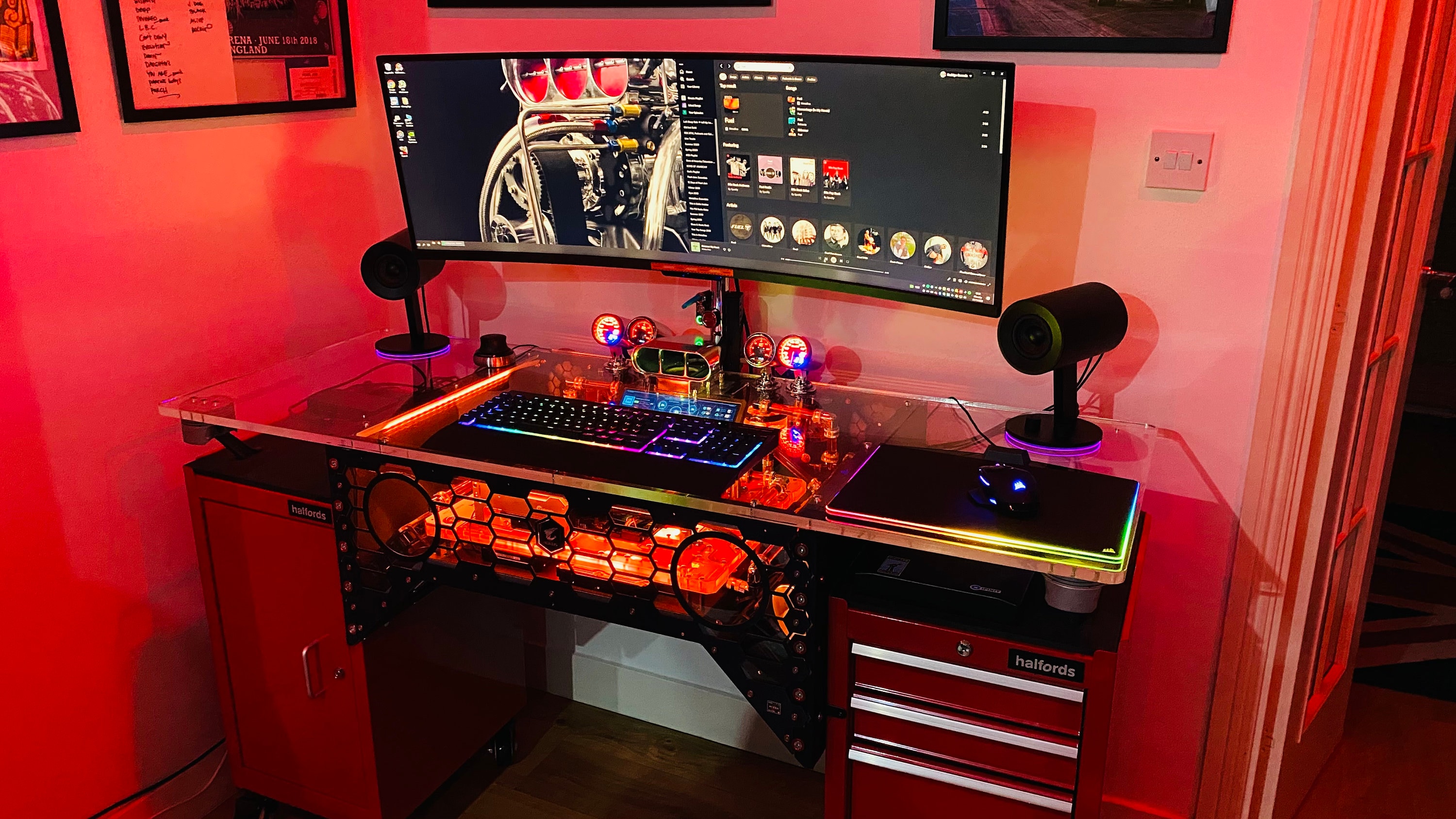 Custom Computer Built Into Desk Etsy Uk Custom Computer Built Into Desk Etsy Uk