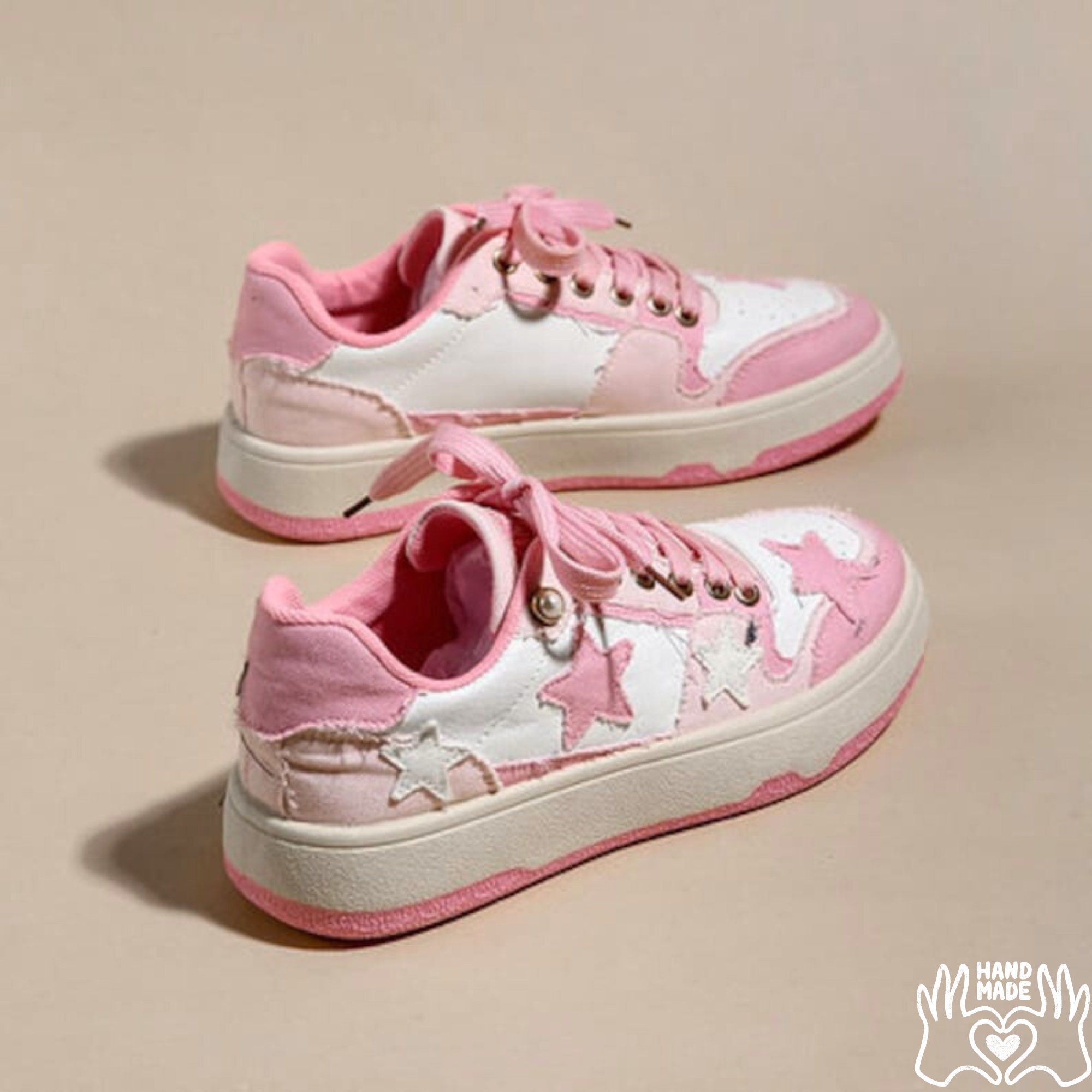 Pink Star Y2K Sneakers Platform Shoes Harajuku Women Shoe Etsy