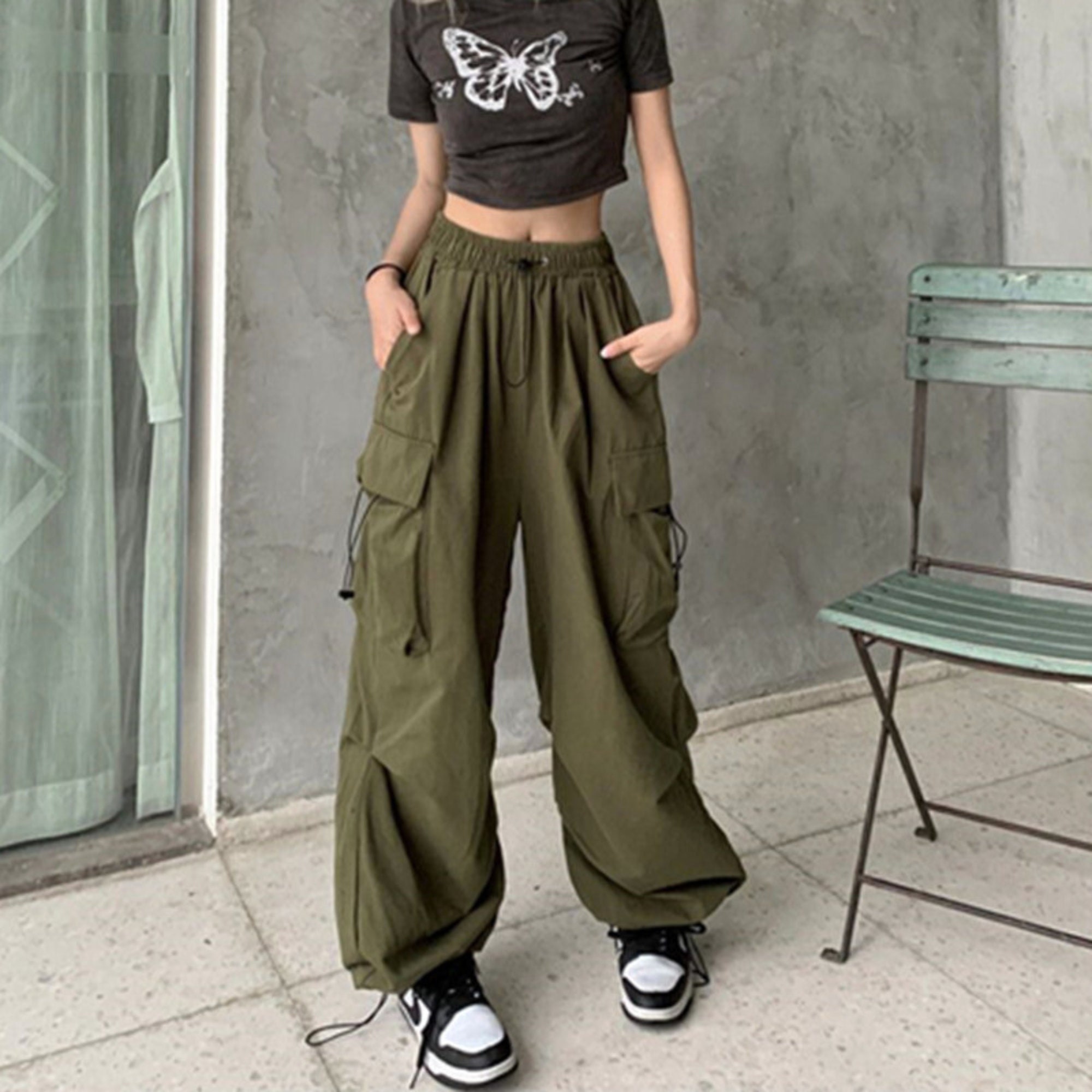 Buy FLAP WAIST BAGGY CARGO PANTS for Women Online in India