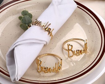 4pcs Bismillah ring - Islamic  napkin - Ramadan ring- napkin holder - Islamic ring dinner - Islamic decoration - Ramadan deco - Muslim gift