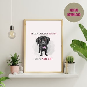 BLACK LABRADOR RETRIEVER digital download gift for her gift for black Labrador retriever lover black Labrador mom gift I love black Labrador