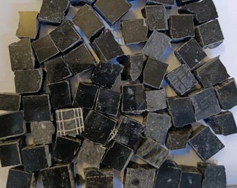 Black Italian marble 1cm x 1cm x 1cm: Nero Marquina. 200g (7 ounces) of handcut marble tiles, ideal for all artistic mosaic creation