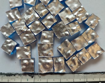 Mosaic in 24k GOLD from Venice (Orsoni) Granulated White Gold G0011. 34-35 pieces. 50 grams (1.75 ounces). 1 x 1cm