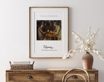 Paul Cezanne, Gracze w karty, Les Joueurs des Cartes, Plik cyfrowy do pobrania w wysokiej jakości, Plakat, Sztuka impresjonistyczna, Wystrój wnętrz.