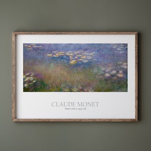 Claude Monet, Water Lilies (c.1915–26),  High Quality Fine Art Print, Poster, Impressionist Art, Home Decor.