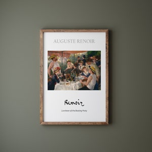 Pierre-Auguste Renoir, Luncheon of the Boating Party, Digital Download High Quality file, Poster, Impressionist Art, Home Decor.