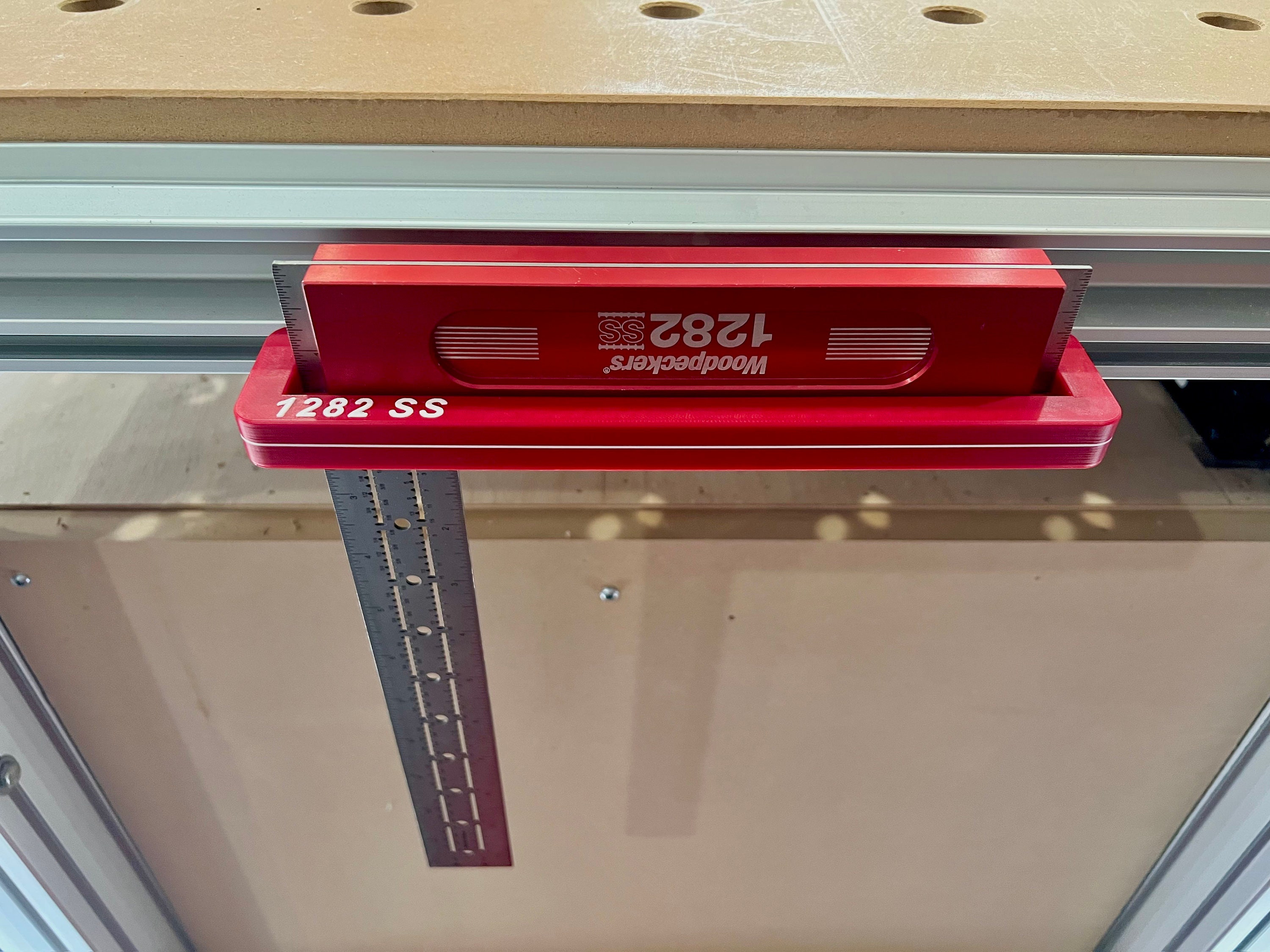 Exactrack Woodpeckers 1282 Stainless Steel Square Rack on Festool MFT/3