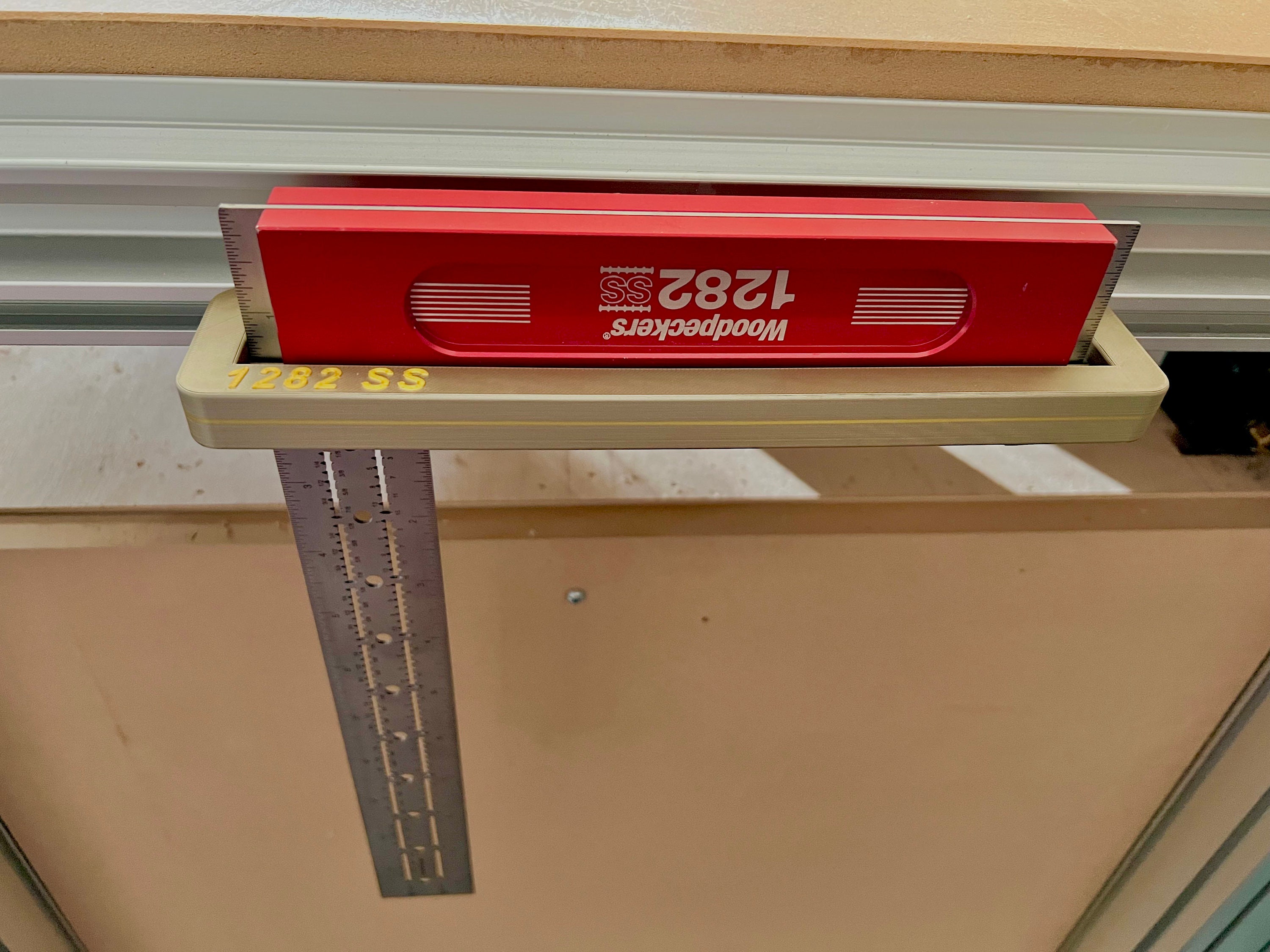 Exactrack Woodpeckers 1282 Stainless Steel Square Rack on Festool MFT/3