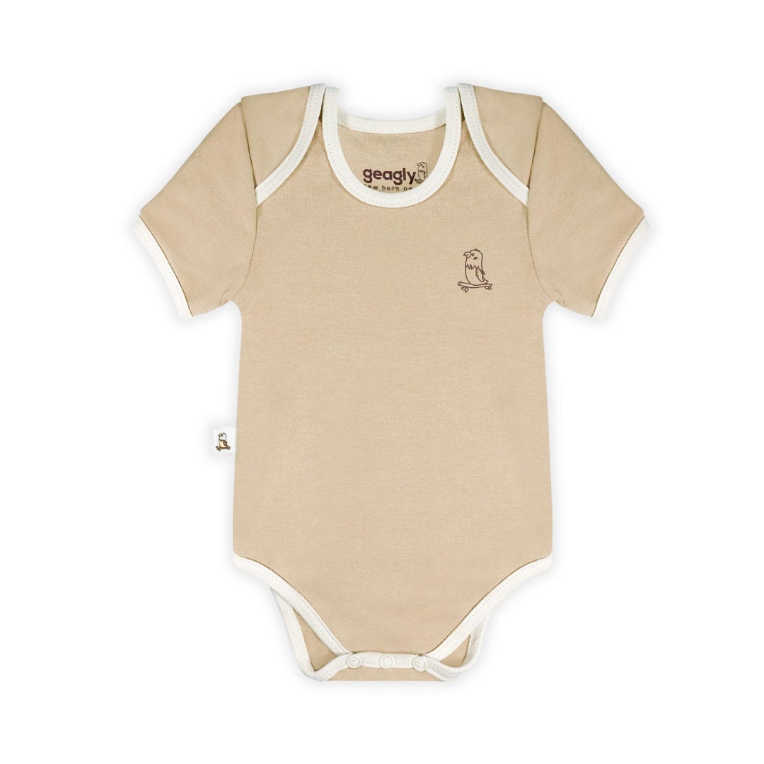 Body bébé taupe à manches courtes Onesies pour bébés Vêtements de bébé bio Essentiels pour