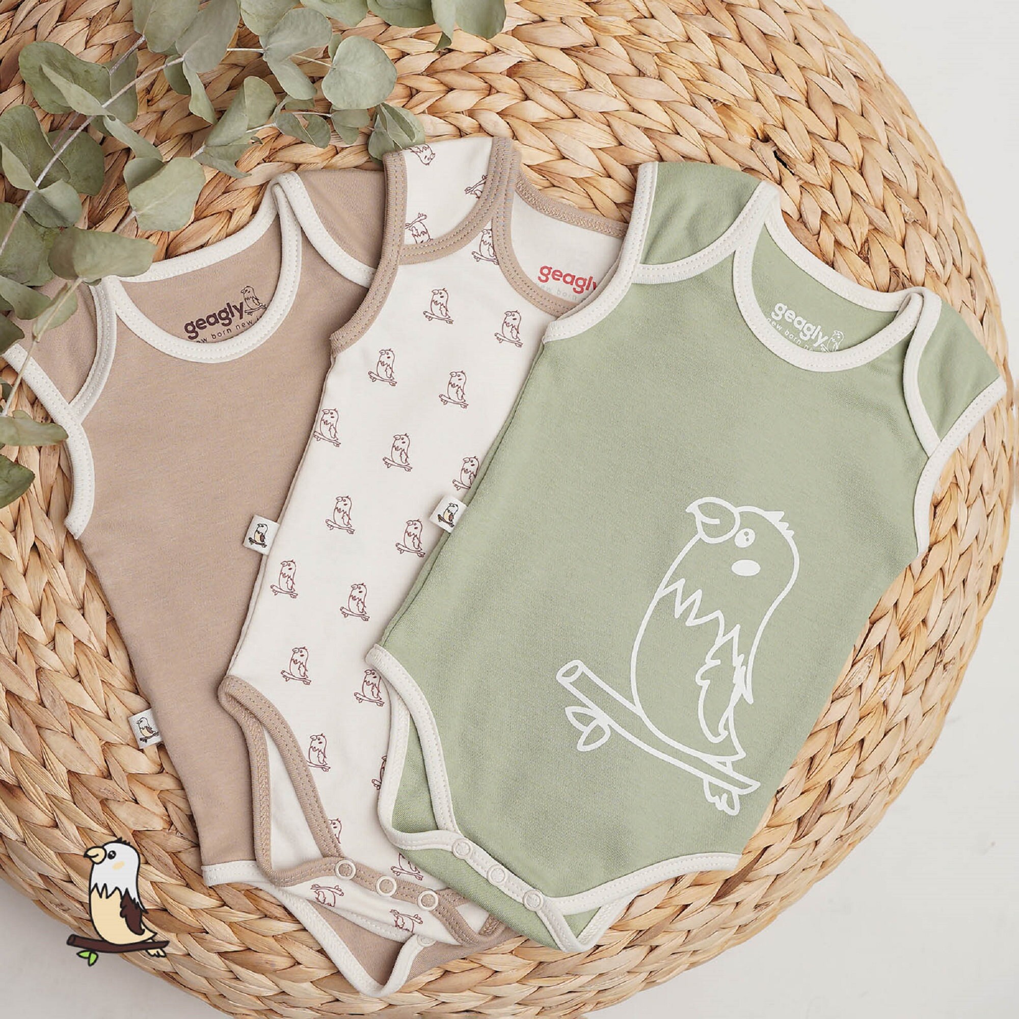 3 Pcs Sleeveless Organic Cotton Baby Bodysuit Baby Onesies Etsy