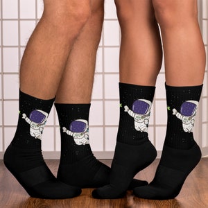 Astronaut Space Planet System Moon Stars Comfortable and Cozy Socks