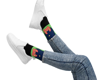 Gamer Cat Crew Socken: gepolsterte Retro Videospiel Socken