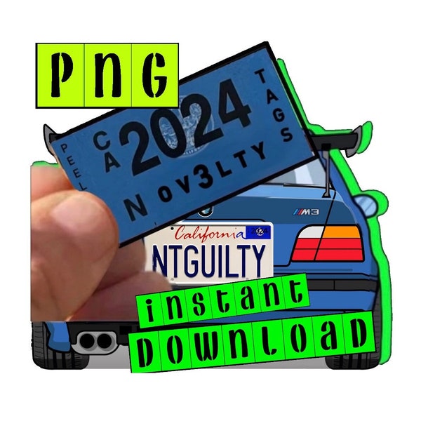 Car 2024 License Plate Sticker Etsy