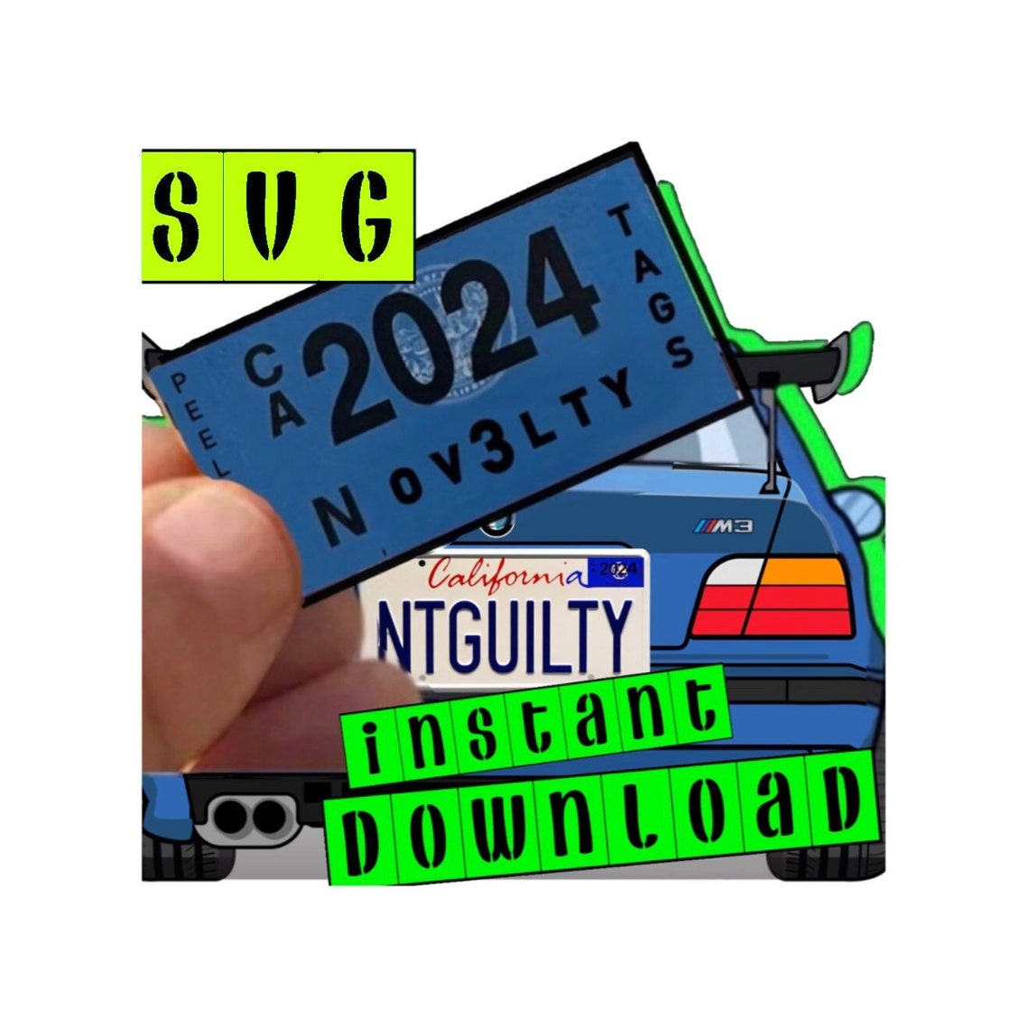 Sale Ca 2025 Dmv Novelty Registration Sticker SVG Image Etsy