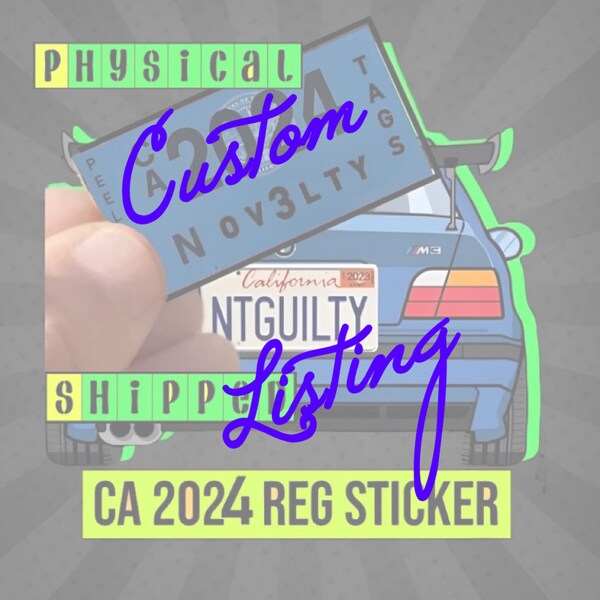 Car 2024 License Plate Sticker Etsy