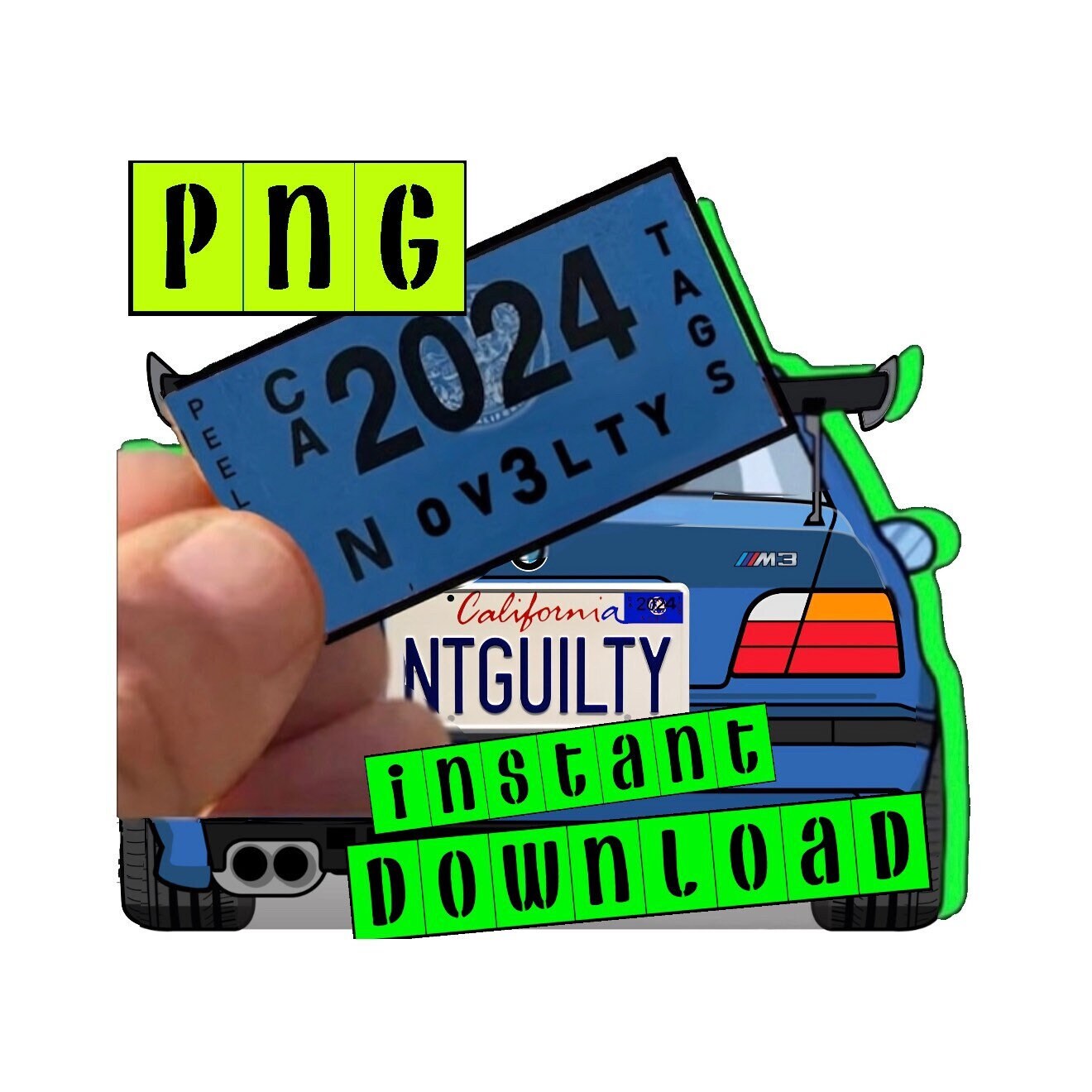 Ca 2025 Dmv Novelty Registration Sticker PNG Digital Download Etsy
