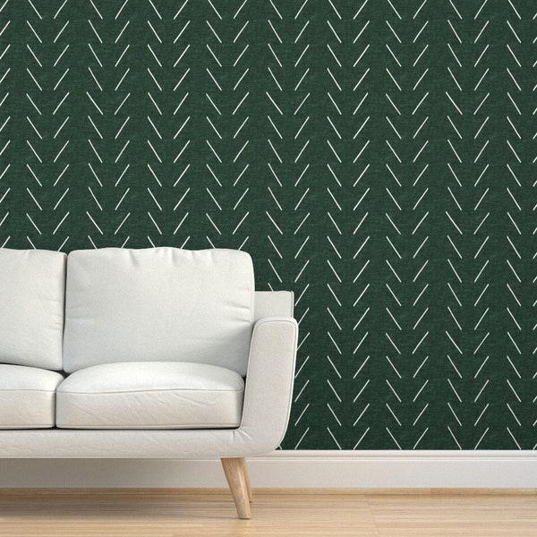 Dark Green Wallpaper - Etsy